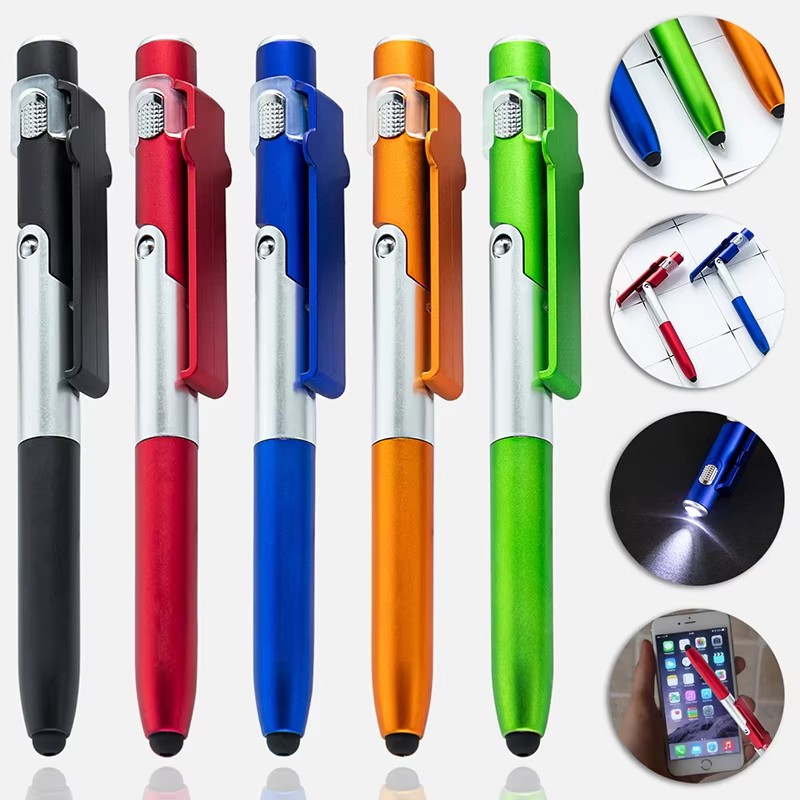 Essential Tablet Accessories - Multifunktions-Spielzeugstift Vier-in-Eins Faltbare Lampe Werbegeschenk-Stift Handy-Tablet-Halter
